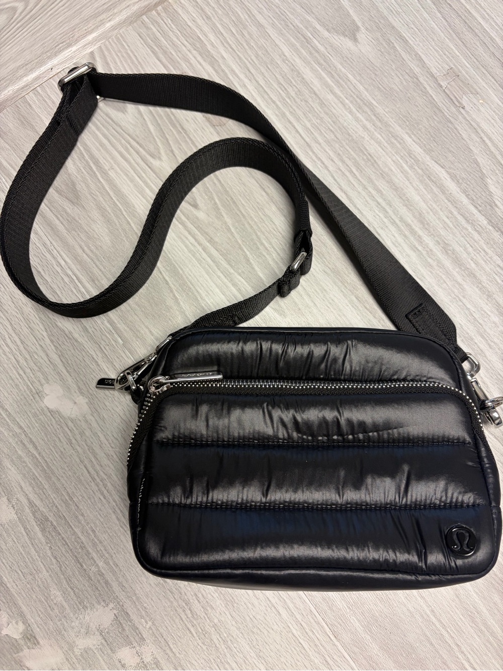 lululemon athletica Black Quilted Crossbody Bag